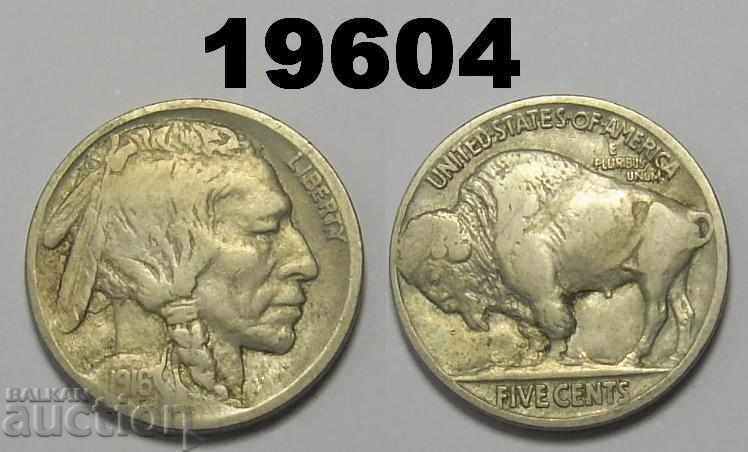 САЩ 5 цента 1916 Buffalo nickel