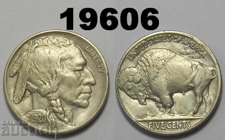 САЩ 5 цента 1920 XF монета