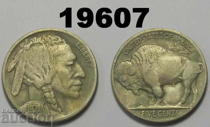 Moneda VF de 5 cenți a Statelor Unite 1921