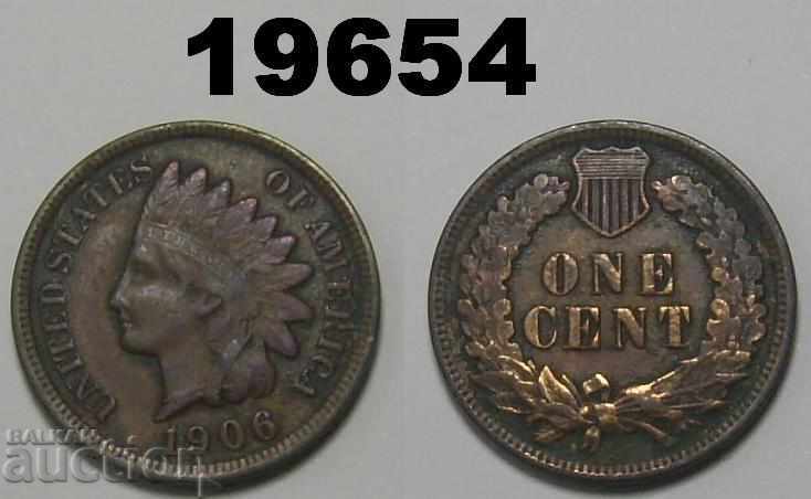 SUA 1 cent 1906 moneda