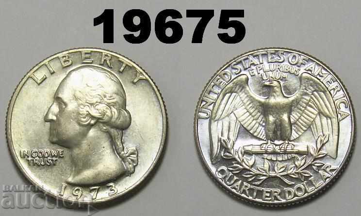 САЩ ¼ долар 1973 UNC