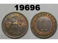 Germany 1 Reich Pfennig 1936 E