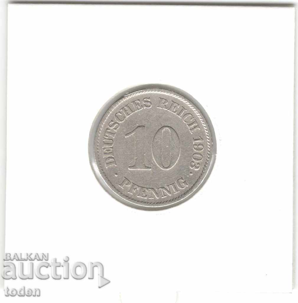 Auction Germany-10 Pfennig-1903 E-KM # 12-Wilhelm II-small shield Auction Germany-10 Pfennig-1903 E-KM # 12-Wilhelm II-small shield
