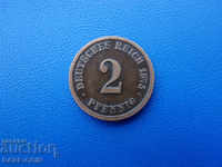 XII (36) Germany - Reich 2 Pfennig 1875 F Rare