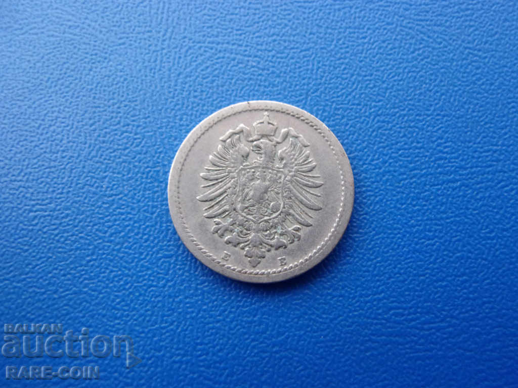XII (40) Γερμανία - Ράιχ 5 Pfennig 1889 E Rare
