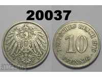 Germany 10 pfennigs 1910 E Rare