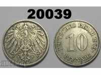 Germany 10 pfennigs 1909 E Rare