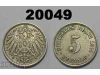 Germany 5 pfennig 1914 D