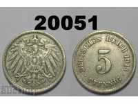 Germany 5 pfennig 1913 F