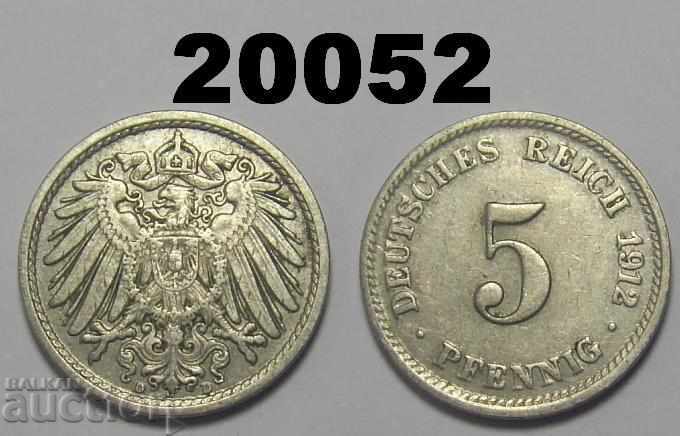 Germania 5 pfennig 1912 D