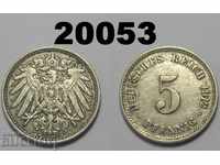 Германия 5 пфенига 1912 D