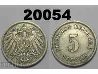 Germany 5 pfennig 1912 G