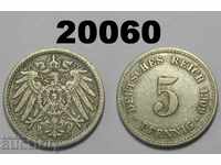 Germany 5 pfennig 1909 A