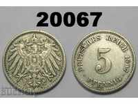 Germany 5 pfennigs 1907 D