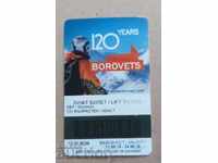 Map / Lift ticket. Borovets 2016