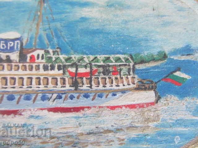 Auction HAND-PAINTED OIL PAINTING ON WOOD - 1968 Auction HAND-PAINTED OIL PAINTING ON WOOD - 1968