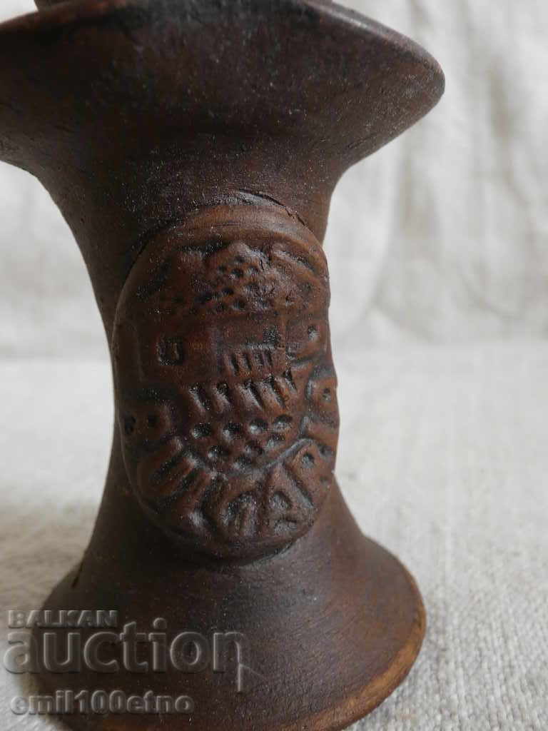 Ceramic candlestick souvenir with price 2.00 BGN | € 1.02 Ceramic candlestick souvenir with price 2.00 BGN | € 1.02