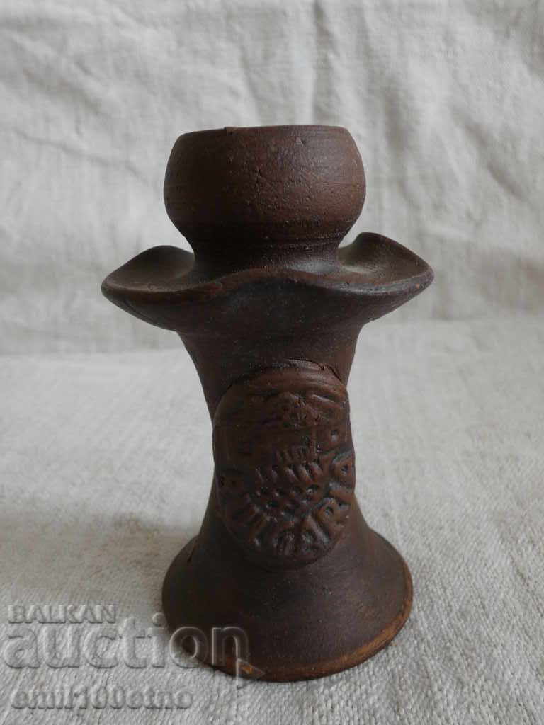 Ceramic candlestick souvenir