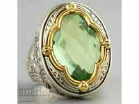 Men's ring with peridot / olivine /