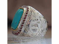 Men's ring with turquoise