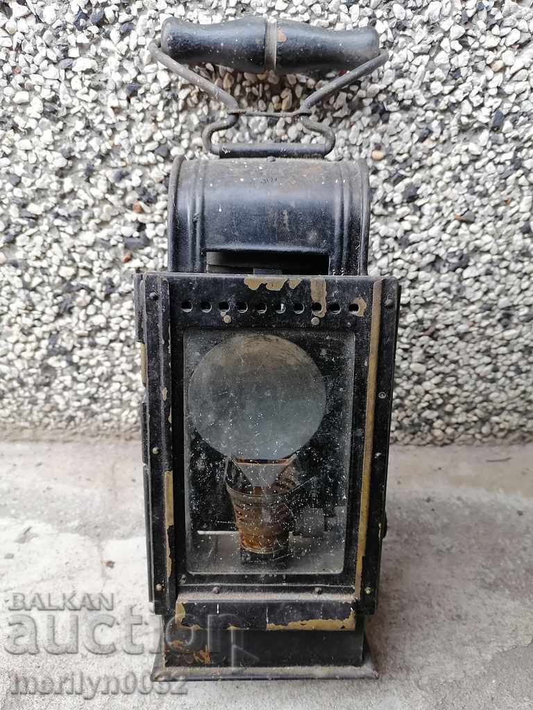 Стар военен или пощенски фенер  WW1 лампа прожектор