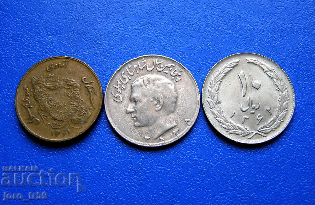 Ιράν, 10 ριάλ - 1976, 1983 και 50 ριάλ - 1982 με τιμή 3.50 BGN | € 1.79