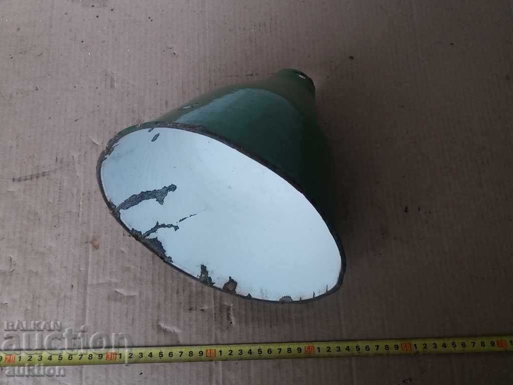 Auction  ENAMELED SOC. VINTAGE LAMP, LAMPION