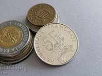 Monedă - Franța - 5 franci (aniversare) 1989