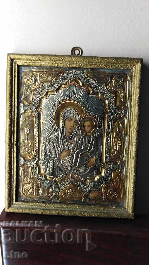 OLD RUSSIAN HOME ICON IN FRAMEWORK - 6