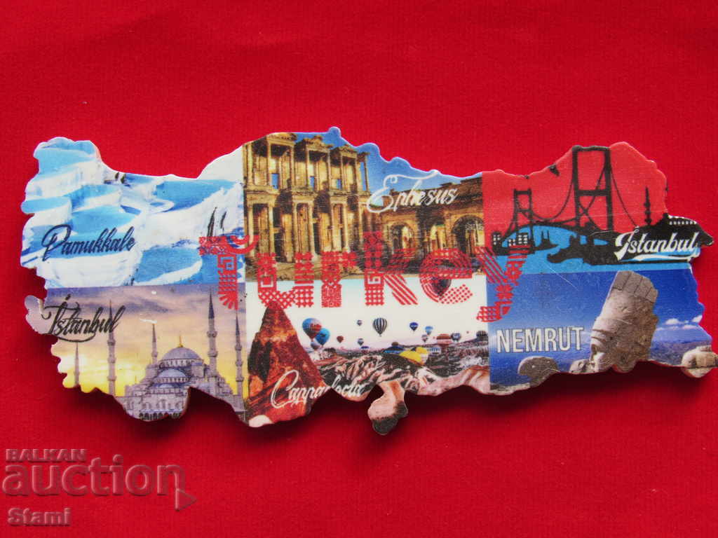 Αυθεντικός μαγνήτης από την Τουρκία-χάρτης με τιμή 10.90 BGN | € 5.57 Αυθεντικός μαγνήτης από την Τουρκία-χάρτης με τιμή 10.90 BGN | € 5.57