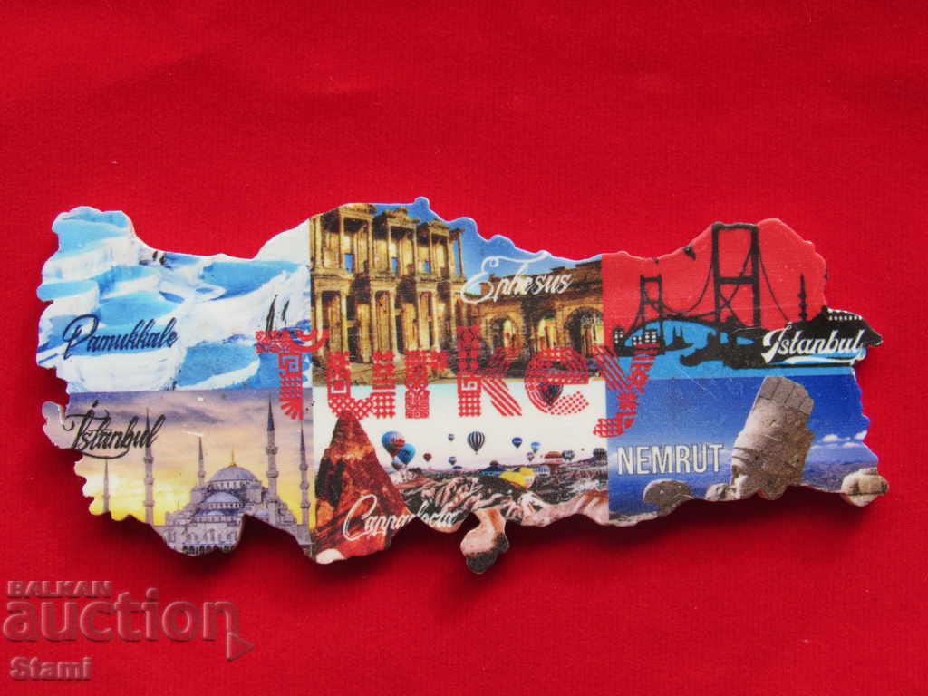 Δημοπρασία Αυθεντικός μαγνήτης από την Τουρκία-χάρτης Δημοπρασία Αυθεντικός μαγνήτης από την Τουρκία-χάρτης