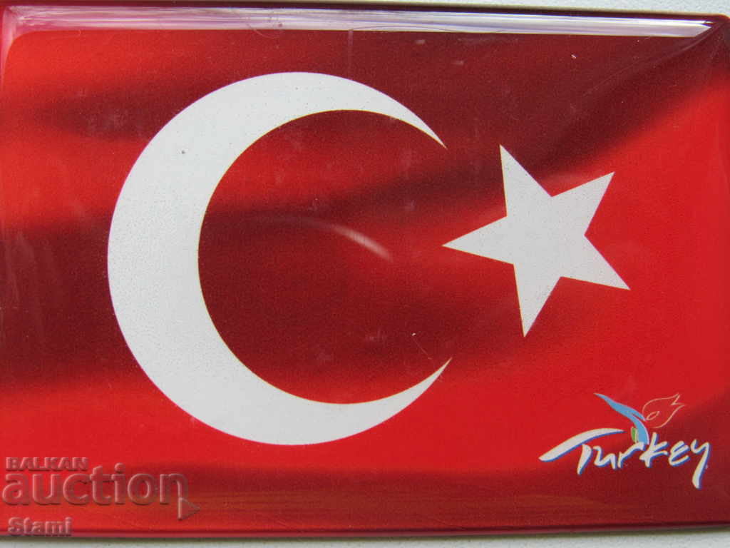 Authentic magnet from Turkey-flag