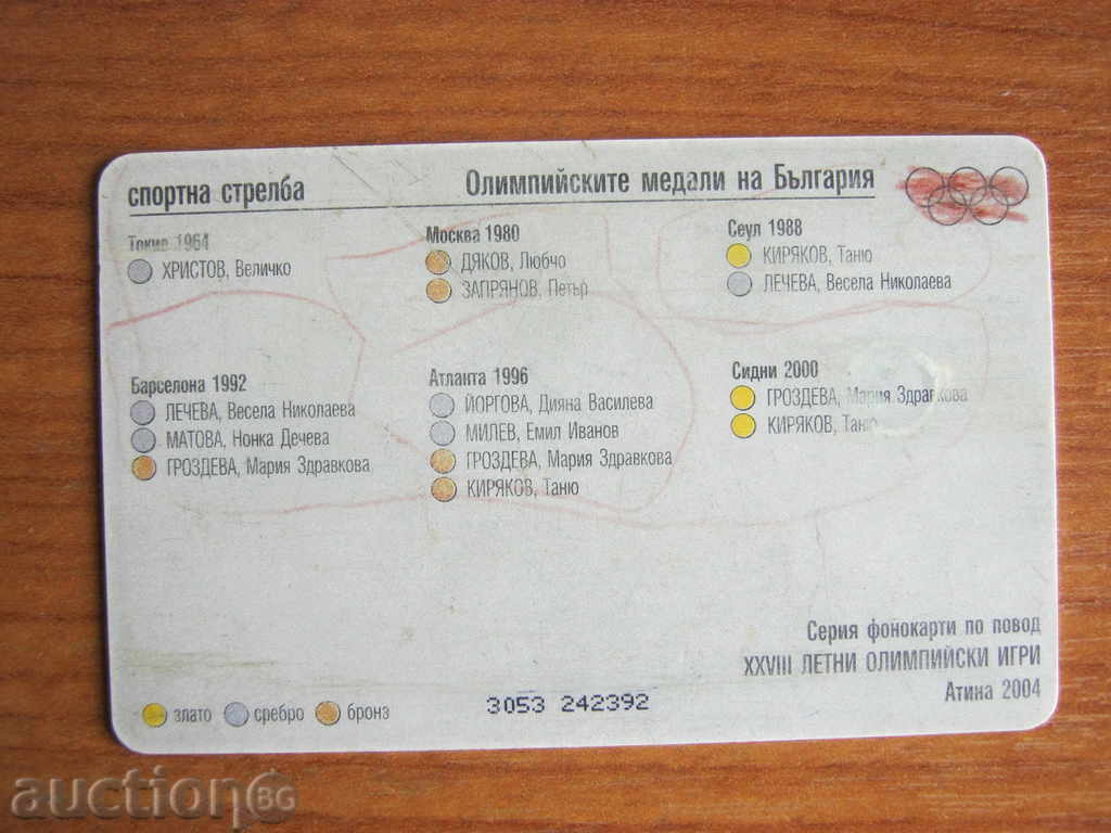 Phonecard. Sports with price 0.11 BGN | € 0.06 Phonecard. Sports with price 0.11 BGN | € 0.06