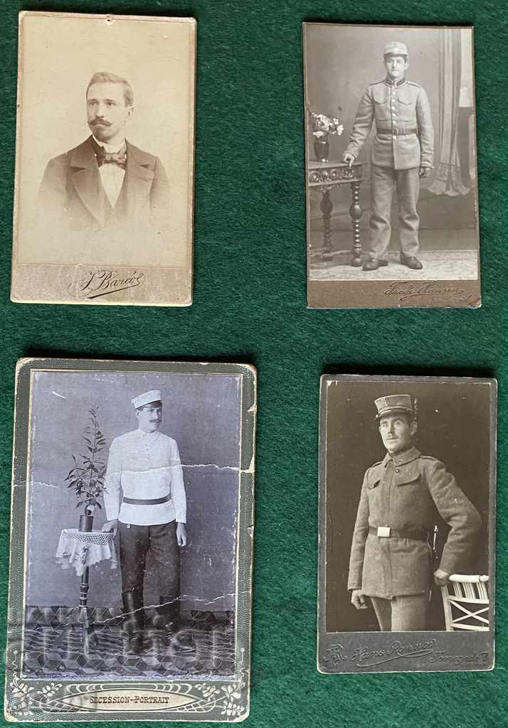Fotografii vechi din carton militar