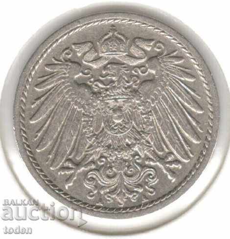 Germany-5 Pfennig-1914 A-KM # 11-Wilhelm II-small shield with price 1.50 BGN | € 0.77 Germany-5 Pfennig-1914 A-KM # 11-Wilhelm II-small shield with price 1.50 BGN | € 0.77