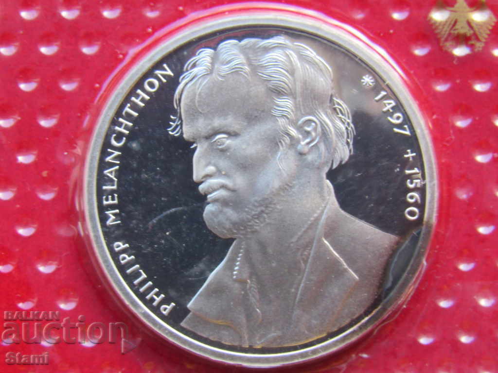Germany, 10 stamps, 500 years - Philip Melanchthon 1997, silver with price 39.00 BGN | € 19.94 Germany, 10 stamps, 500 years - Philip Melanchthon 1997, silver with price 39.00 BGN | € 19.94
