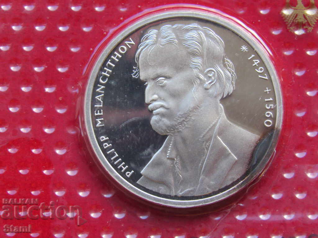 Auction Germany, 10 stamps, 500 years - Philip Melanchthon 1997, silver Auction Germany, 10 stamps, 500 years - Philip Melanchthon 1997, silver