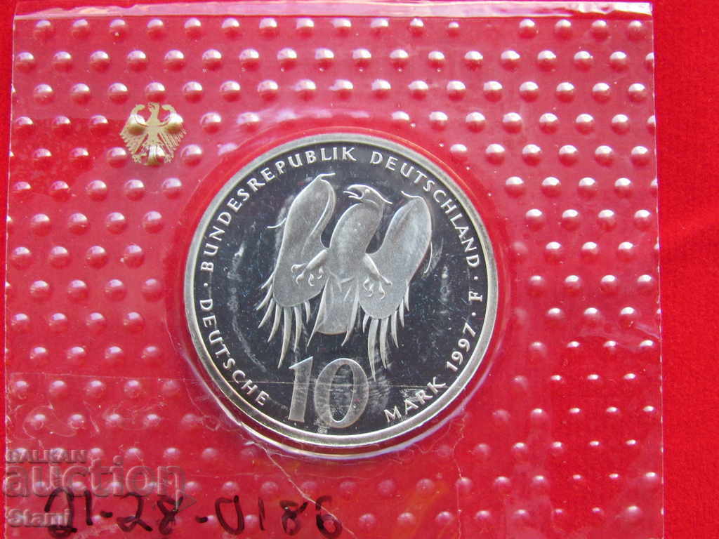 Germany, 10 stamps, 500 years - Philip Melanchthon 1997, silver - 5 Germany, 10 stamps, 500 years - Philip Melanchthon 1997, silver - 5