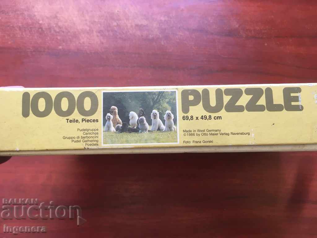 Delivery of RAVENSBURGER PUZZLE 1000 PIECES FULL Delivery of RAVENSBURGER PUZZLE 1000 PIECES FULL