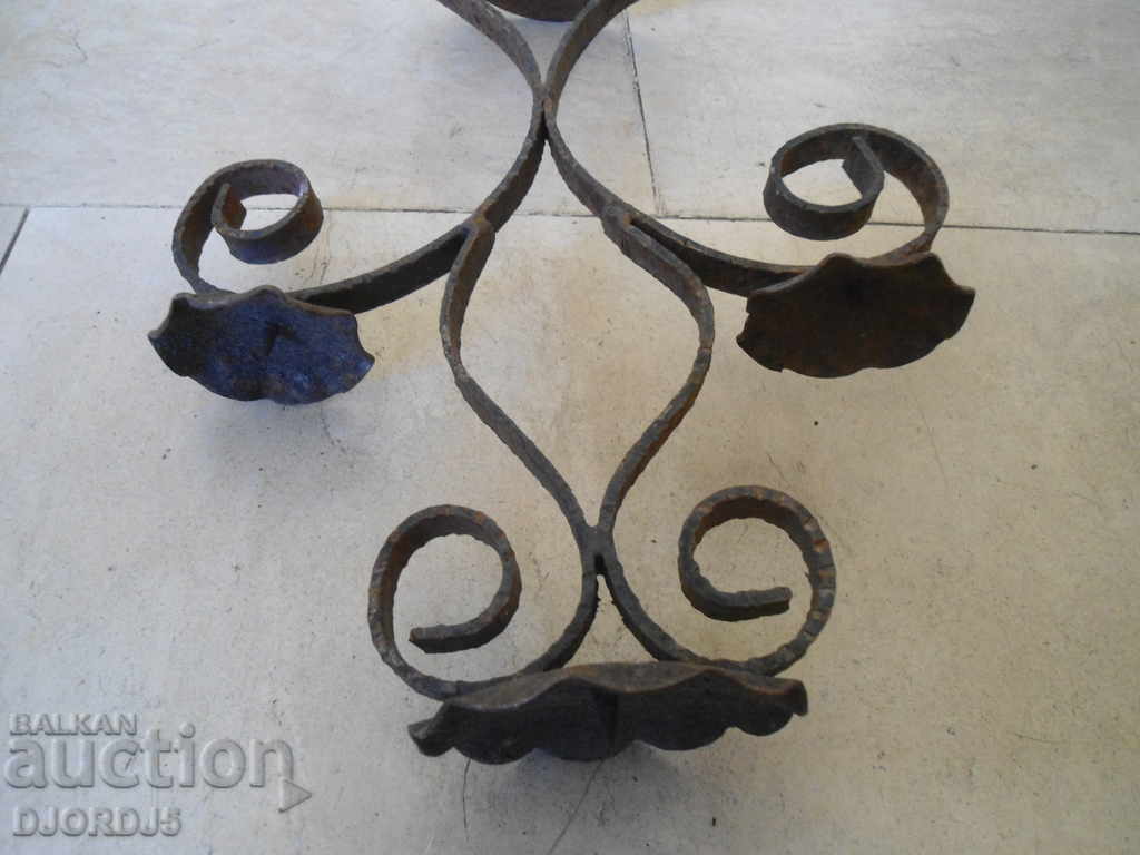 An old forged candlestick - 6