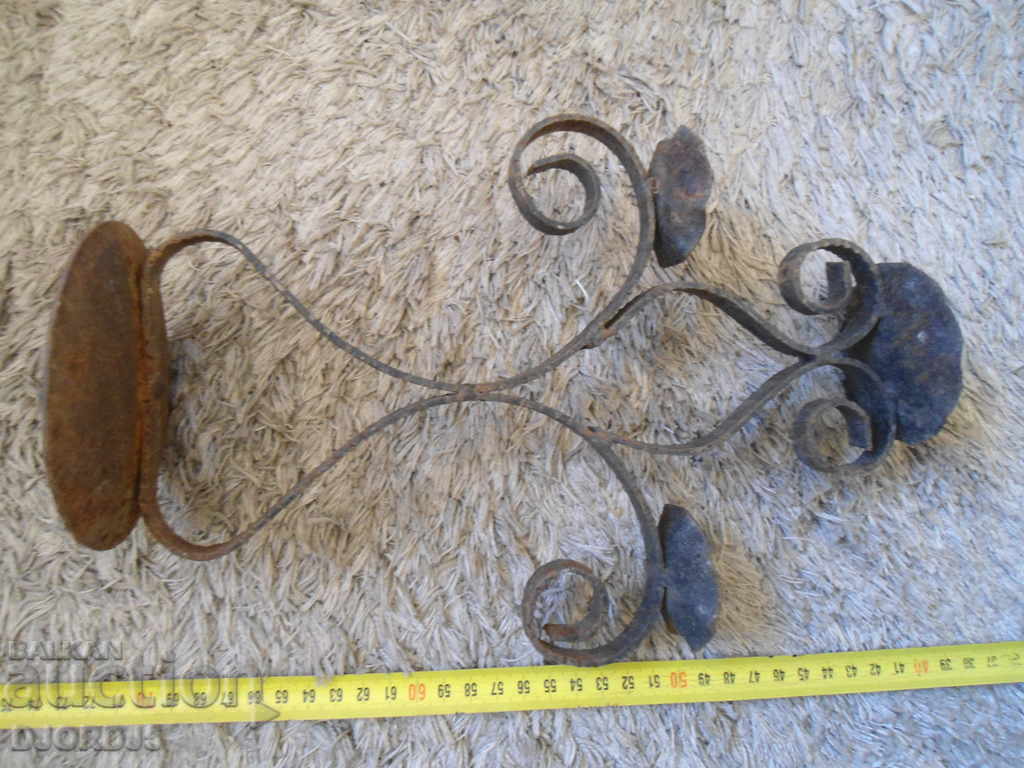An old forged candlestick - 7