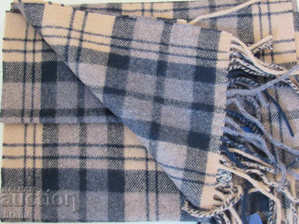 Fine scarf 100% cashmere, check, Mongolia - 6