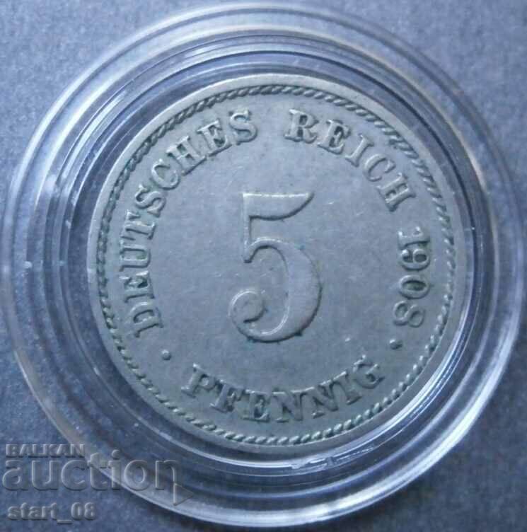 Germania 5 pfennig 1908