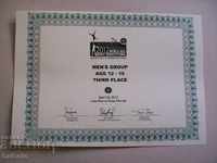 Award certificate