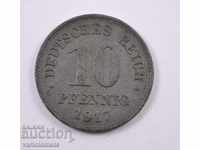 10 pfennigs 1917 - Γερμανία