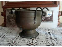 Collectible copper vessel with porcelain handles
