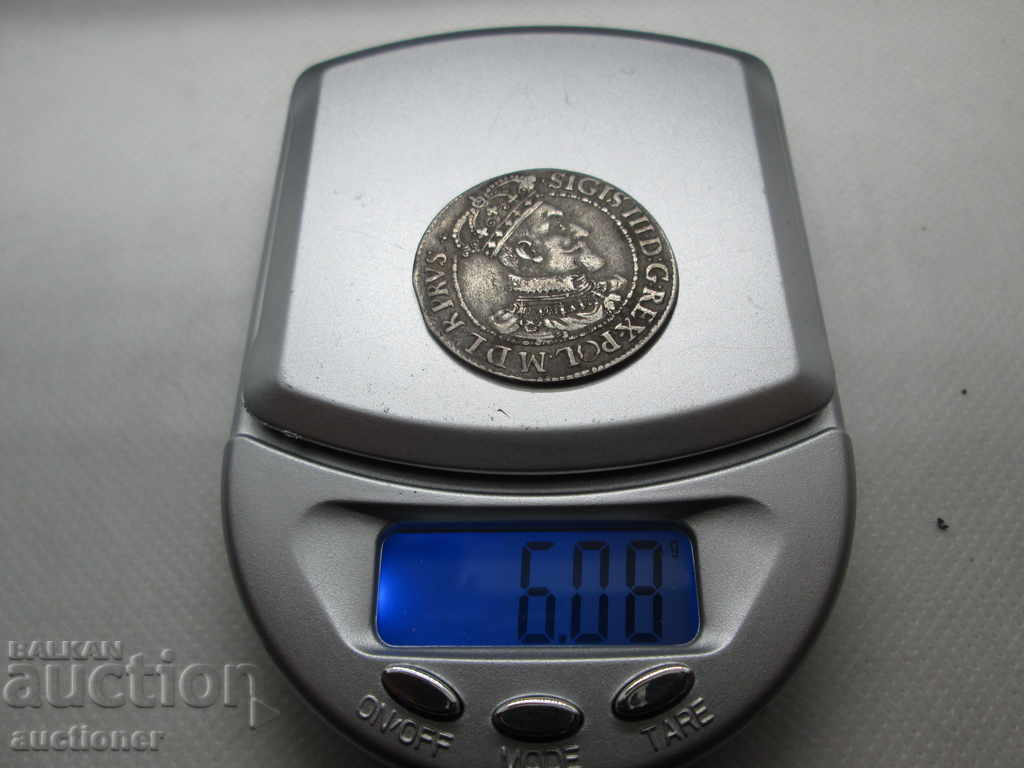 Ort 1/4 Talar SIGIZMUND 1617 Poland Gdansk Rarity - 5