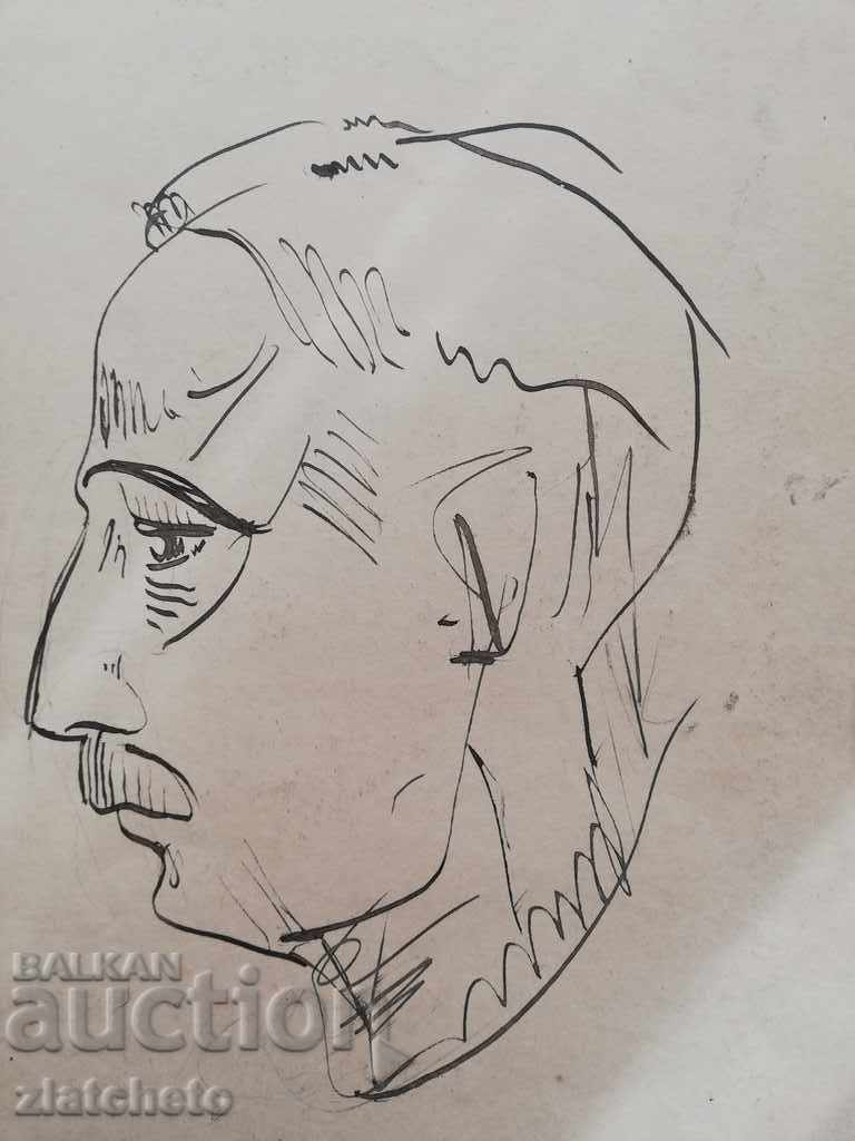 Old drawing 1928 with price 50.00 BGN | € 25.56