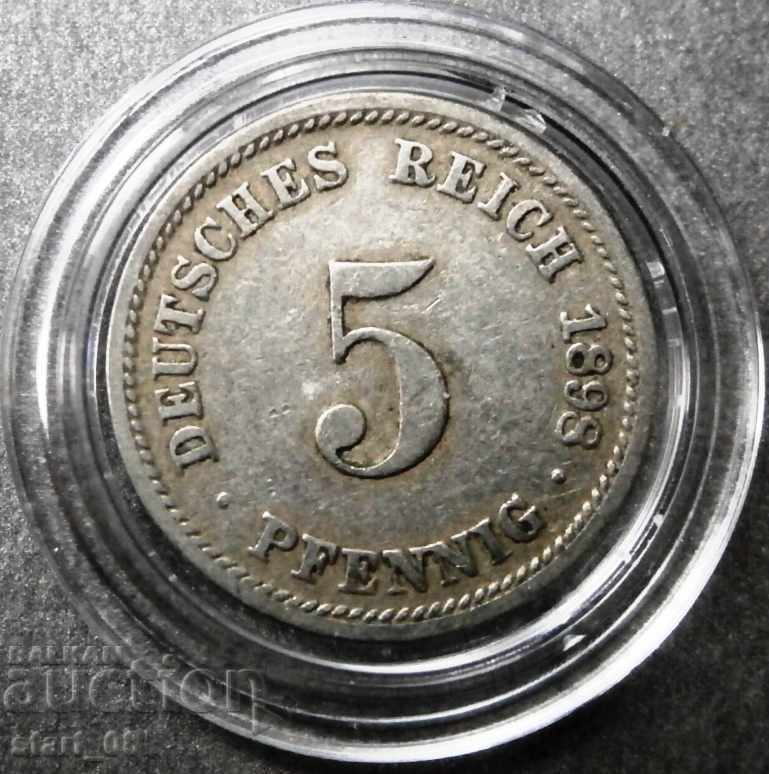 Germany 5 pfennig 1898