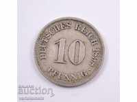 10 pfennigs 1898 - Γερμανία